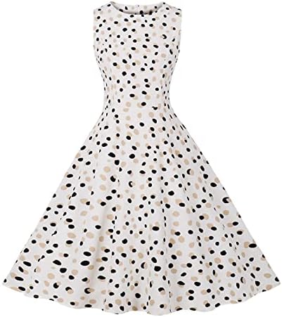שמלות כנסייה של פרגירן לנשים 2023, אופנה לנשים מזדמנת כושר דק מודפס צוואר עגול עם חגורה שמלת שרוול קצר
