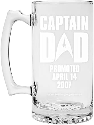 בואו נכין זיכרונות בהתאמה אישית קפטן מסע בין כוכבים אבא ספל בירה גדול מדי - לאבא - יום האב