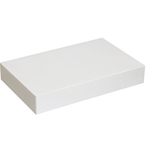 קופסאות הלבשה לאספקת חבילה עליונה, 17 איקס 11 איקס 2 1/2, לבן