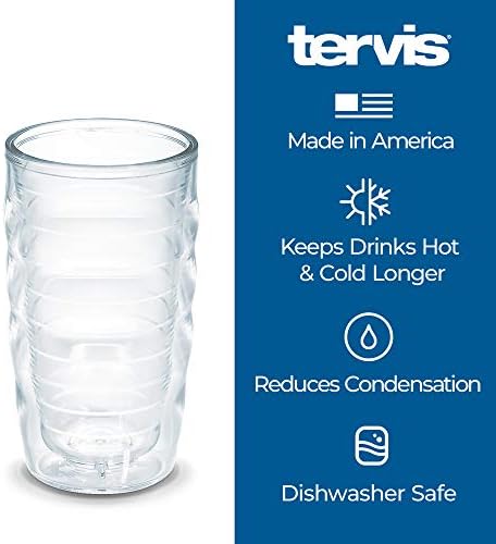Tervis למרות שהיא תהיה אבל מעט שהיא נוצרת בארהב כוס מבודד כפול חומה, 10 גרם גלי, קלאסי